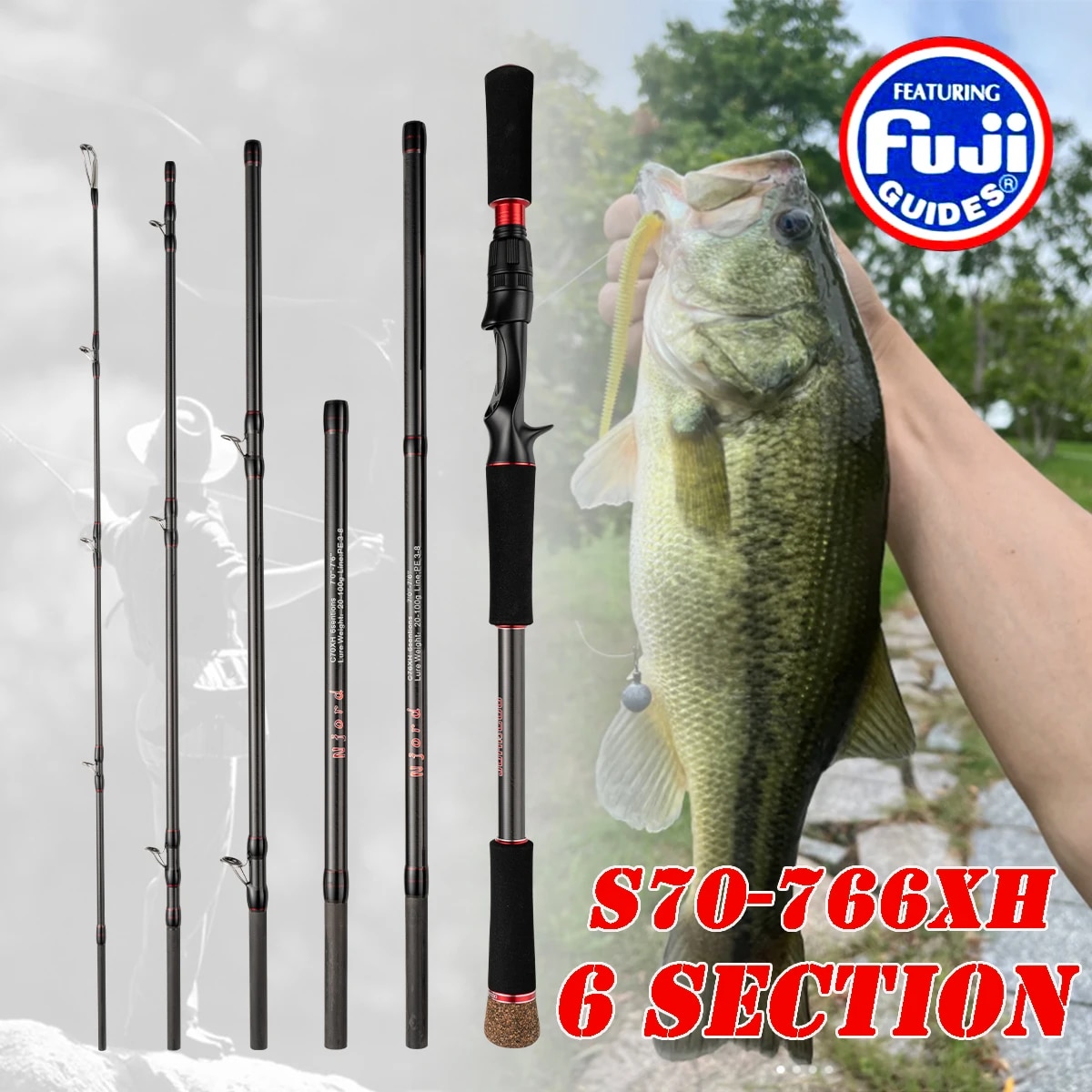 Fishing Rod 6 Section Casting  - Fishing Rod Surf review and price